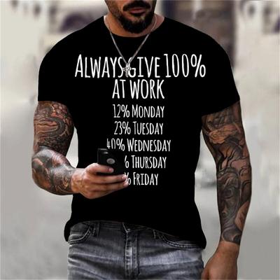 3D Letters Print T Shirt Men Casual Summer Animal Tee Man O Neck Short Sleeve Loose Tops Breathable Couples T Shirts