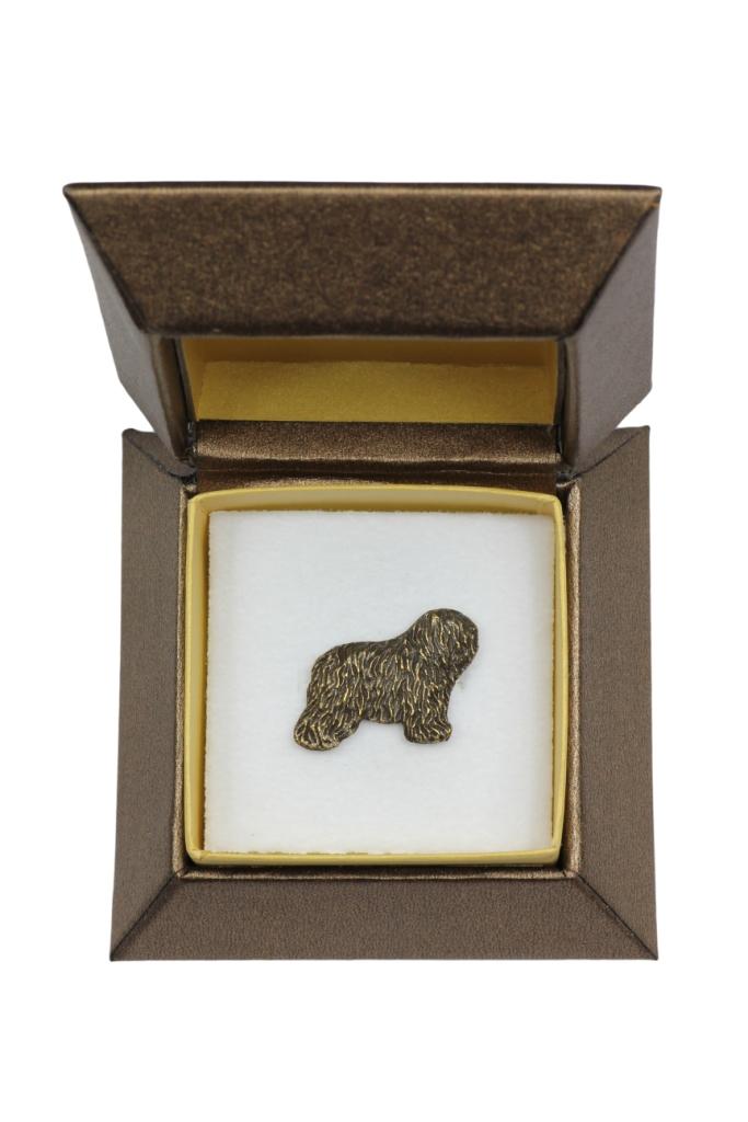 Cão Pastor das Planícies Polacas, PON, Cão Pastor do Vale I - Broche de Cão em caixa de presente, alfinete elegante, alfinete de lapela para jaqueta da marca Art-Dog