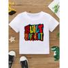 European sizes Boys' Colorful Letter Print Creative Trendy Stylish Short-Sleeve T-Shirt