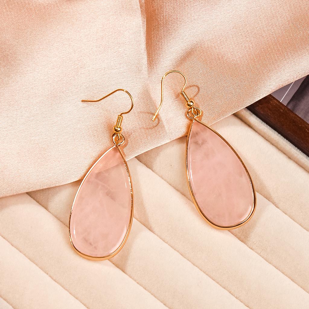 Natural Stone Earrings, Light Luxury High-end Earrings, Blue Pine, Green Eyed Stone Earrings, Accessories