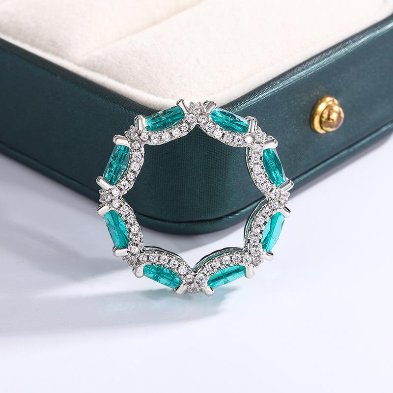 Inel cu Piatră Prețioasă Similată cu Inel Topaz Acvamarin