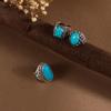 Zinc Zinc Alloy Western Country Ring Antique Vintage Ring Trendy Turquoise Ring  Boys