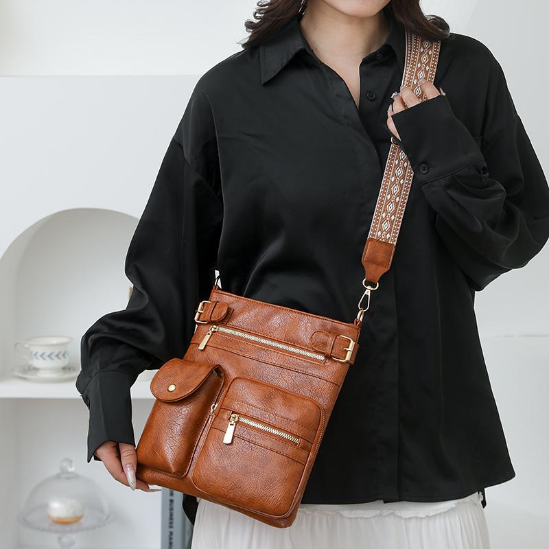 Diseñador de Moda Bolso de Hombro Femenino Pequeño de Cuero PU Bolso Cruzado Femenino Señoras Tendencia Clásico Bolso de Mano con Asa Bolsos Bandolera para Mujer