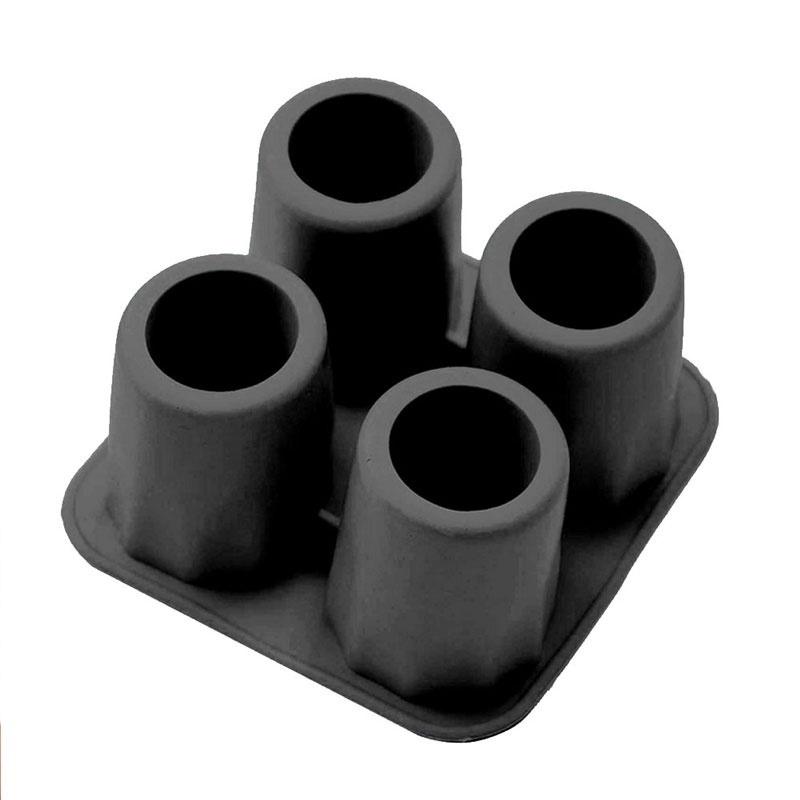 4-Cup Ice Cube Shot Shape Silicion Shooters Glass Freeze Mold Maker Tray Party Random Color