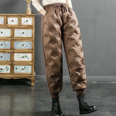 Winter Thicken Warm Down Cotton Pants Women High Waist Loose Woman Harem Pants Casual Female Trousers