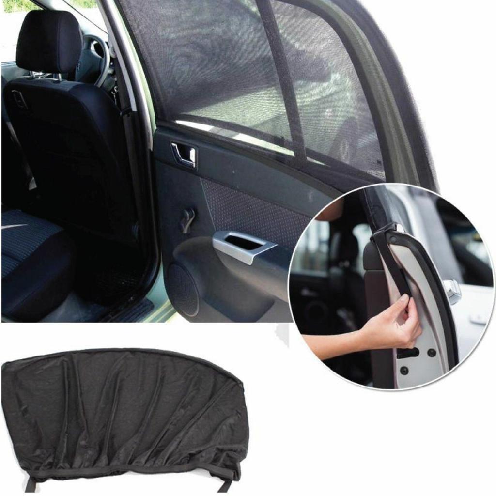 2pcs Universal Sun Shades Front Rear Side Seat Car Window Socks Baby Kids Protection Sunshade Curtain Sun Visor Shade Mesh