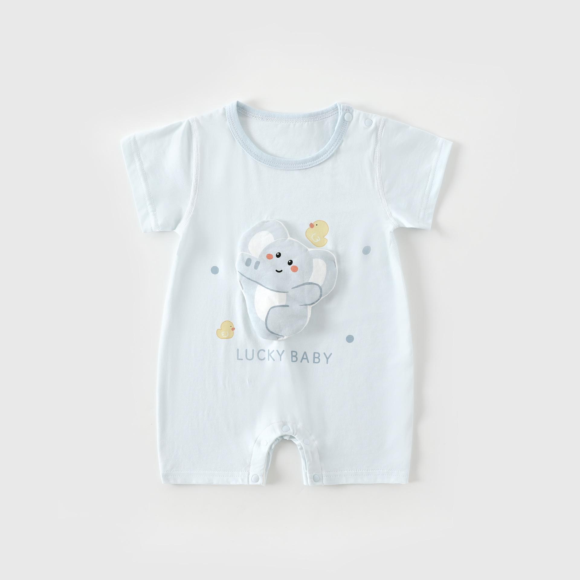 Unisex A-Class Summer Baby Bodysuit – Short-Sleeve No-Bone Newborn Jumpsuit Size 66