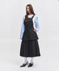 Eipeuleonwei Dark Pleated Apron Dress