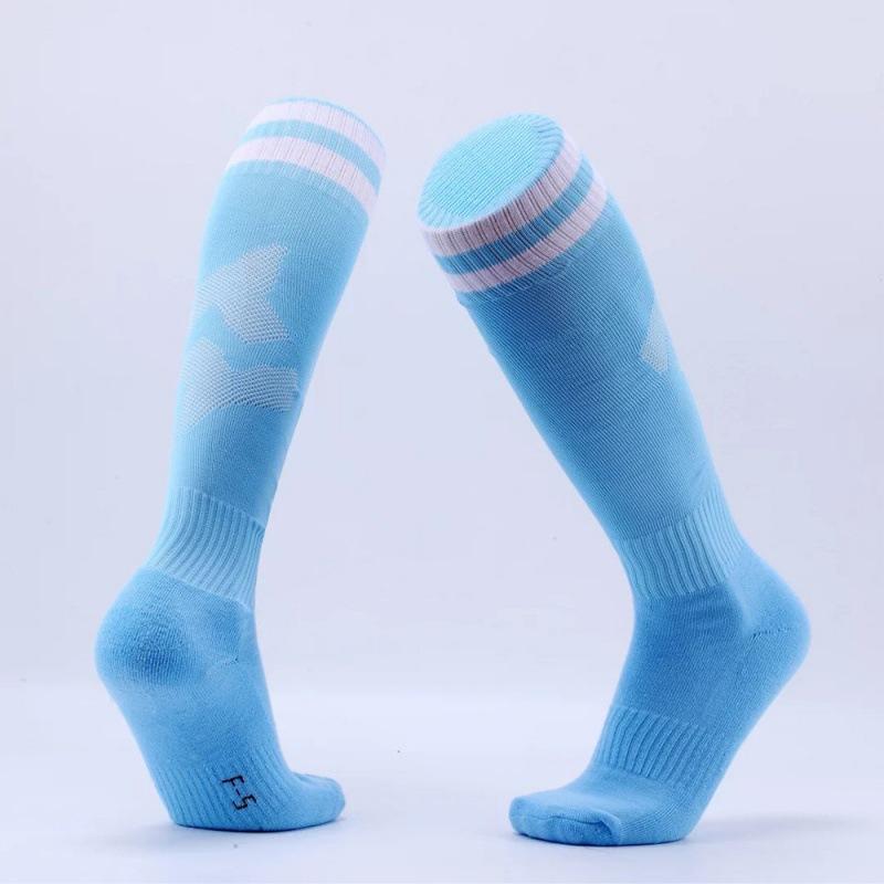 Football Socks Sports Socks Over Knee Stockings Men'S And Women'S Towel Bottom Thickened Children'S Football Socks Breathable And Sweat-Absorbing