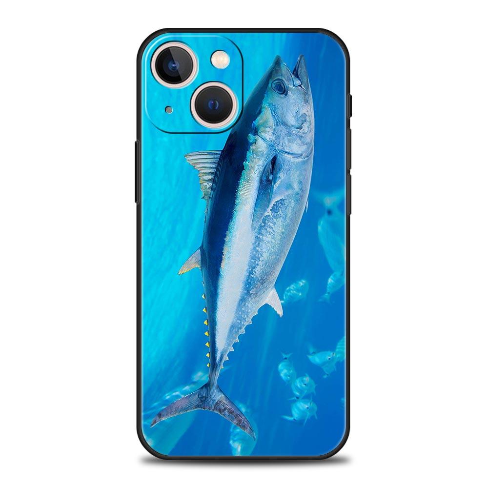 Phone Case For iPhone 16 15 14 13 12 11 Pro Max XS X XR SE 7 8 Plus Protective Shell Bluefin Tuna iPhone 16e Soft TPU Cover