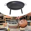 Fire Fireplace Round for Wood Burning Campfire Stand Backyard Camping Grilling Traveling