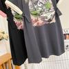 T-shirt for Women Large Size Cotton Summer T-shirt Soft Loose Printed Casual Comfortable Pullover T-shirt Top