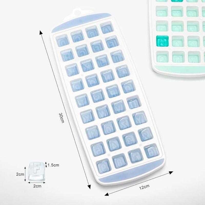 36-holes Silicone Ice Tray Square Box Auxiliary Food Puree Cheese Jelly Mold Bar Kitchen Tools Cocktail Summer DIY Ice Cube Mold