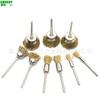 Mini Copper Wire Brush Set for Electric Grinder - Handles and Wheels Included