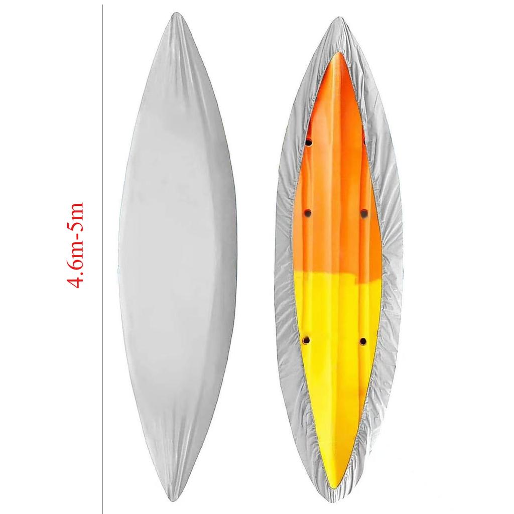 Waterproof Kayak Cover 210d Oxford Cloth Sun Protection Heavy Duty Dustproof Canoe Cover for Outdoor Storage
