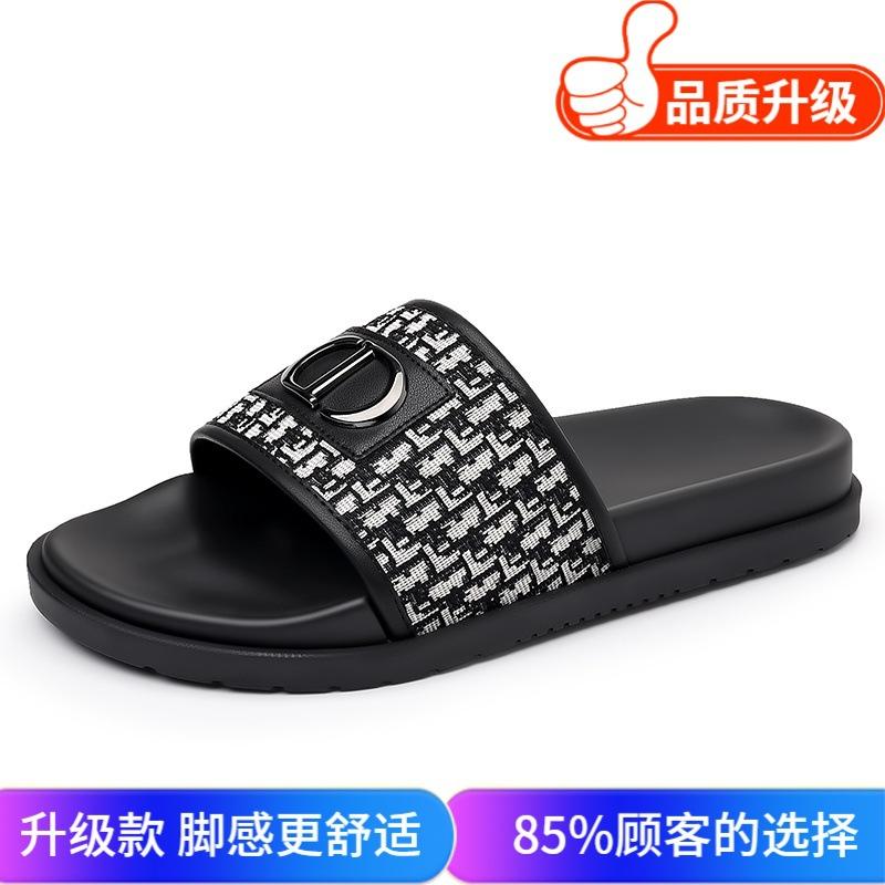 Slippers summer new thick-soled personalized indoor non-slip hotel homestay high-end one-word sandals