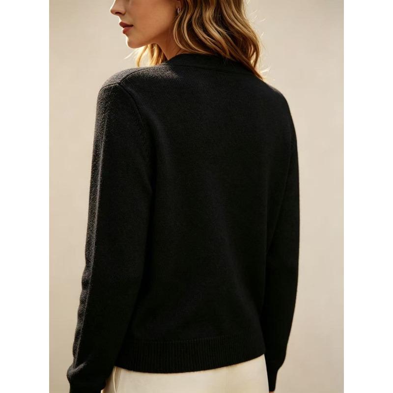 Women S Loose V Neck Long Sleeve Knit Cardigan Chic Lazy Style