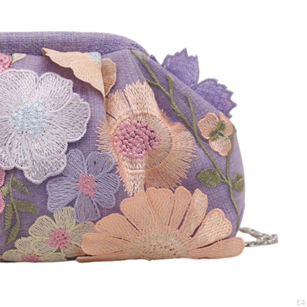 Women's Floral Clutch Elegant Lightweight Crossbody Purse for Engagement Banquet
