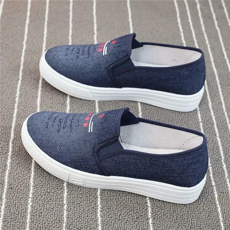 Dames schoenen dames schattig lief marineblauw comfort lente & zomer anti slip instappers lady cool straat casual schoen ab547
