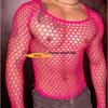 Men's Mesh Top Sexy Underwear Male Club Wear 5-Color Young Boyfriend Bodysuit Guy Breathable Costumes Comfortable Lingerie