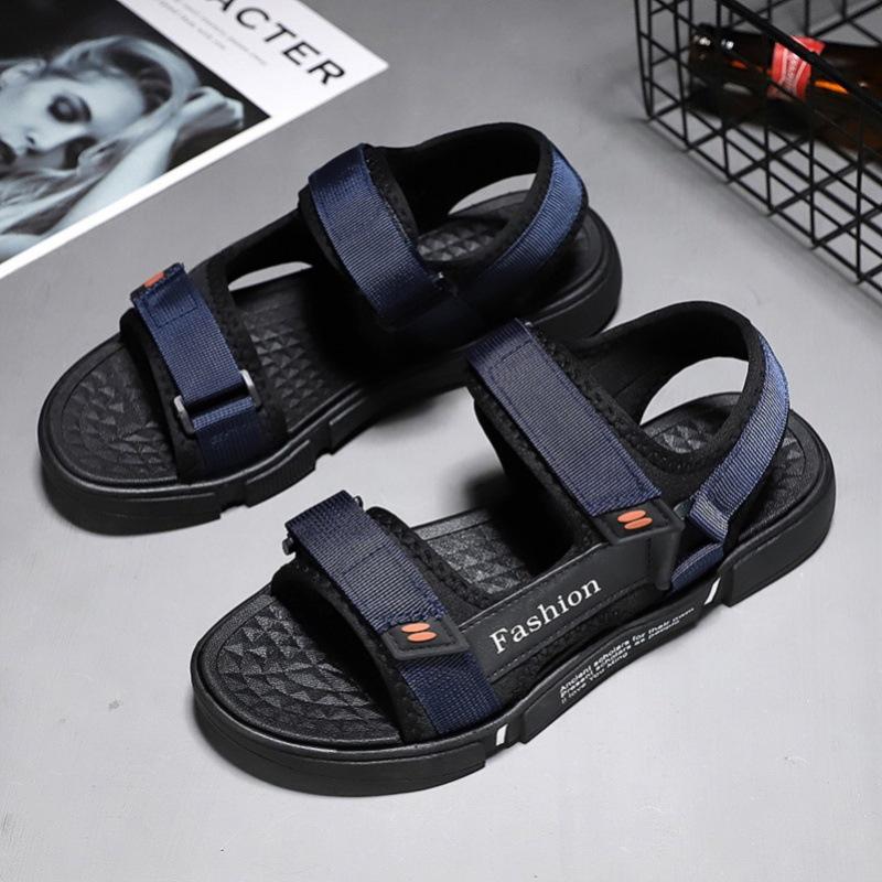 2025 Summer New Sandals Men's Trendy Outer Wear Casual Flat-bottomed Slippers Thick-soled Sports Non-slip Beach Shoes