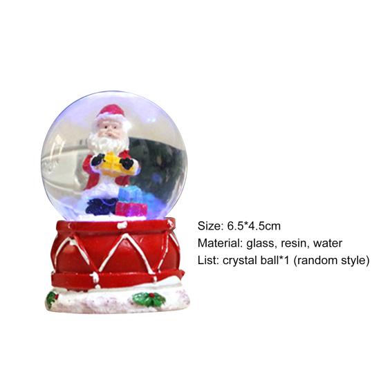 Skleněná sněhová koule Vynikající sváteční dekorace Svítící řemesla Vánoční stromek Santa Claus Sněhulák Skleněná koule Ozdoba Domácí dekorace
