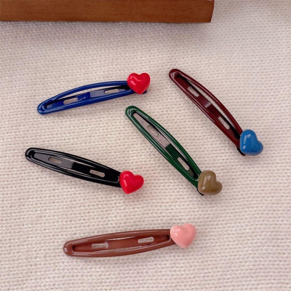 A Pair Cute Sweet Style Girls Hairpins Y2K Students Bangs Hair Clips  For Girls Women