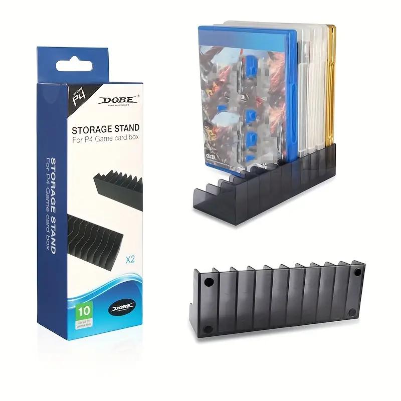 2 Pcs Playstation4 PS4 PS5 Game CD Discs Storage Display Stand Bracket Holder Accessories for PS4 Slim Pro Game Disk Box