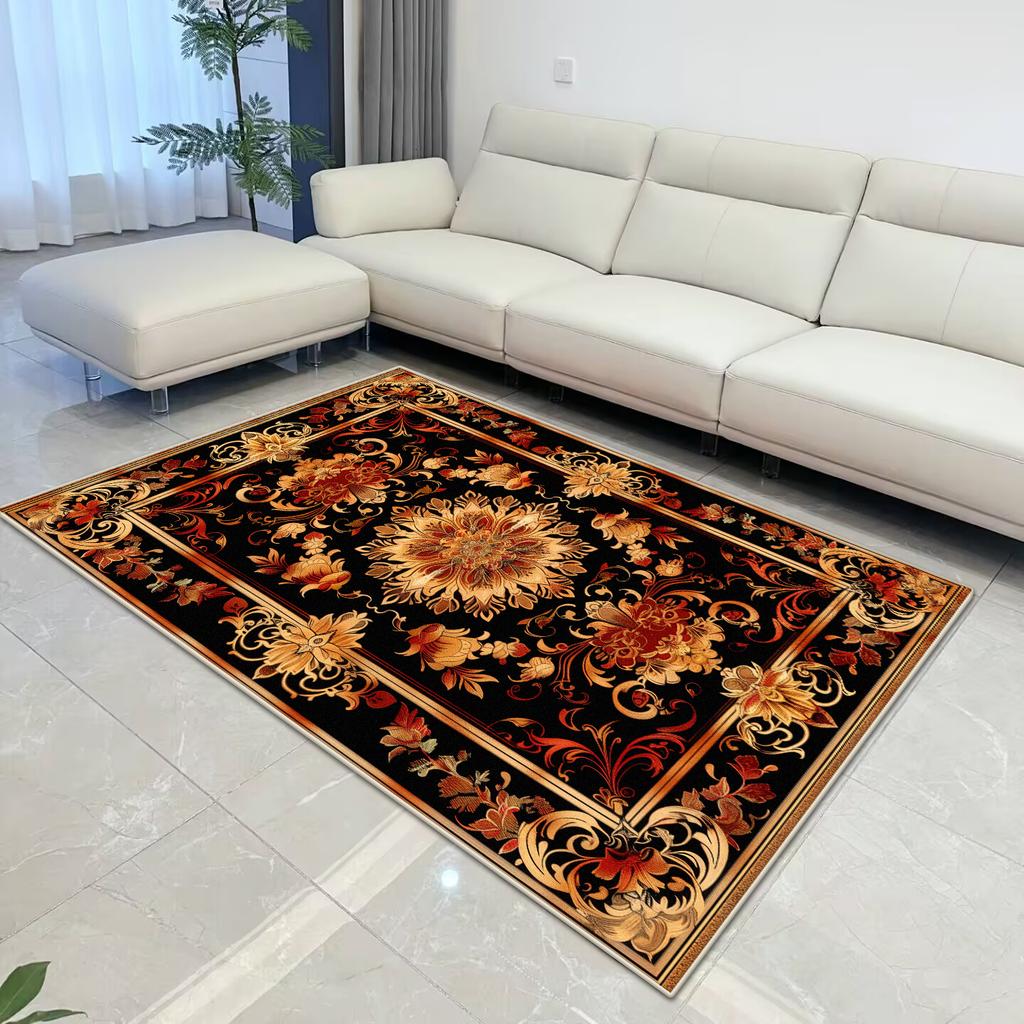 Persische Luxusteppiche zur Wohnzimmerdekoration Zuhause Großer Teppich Rutschfest Schlafzimmer Lounge Teppich Waschbare Sofa Couchtischmatte