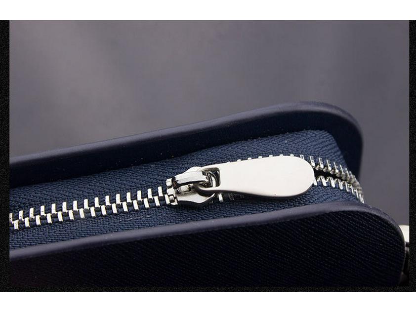 Men's Universal Handmade Cowhide Car Key Case with Zipper – Waist-Mounted, Cute Korean Design
