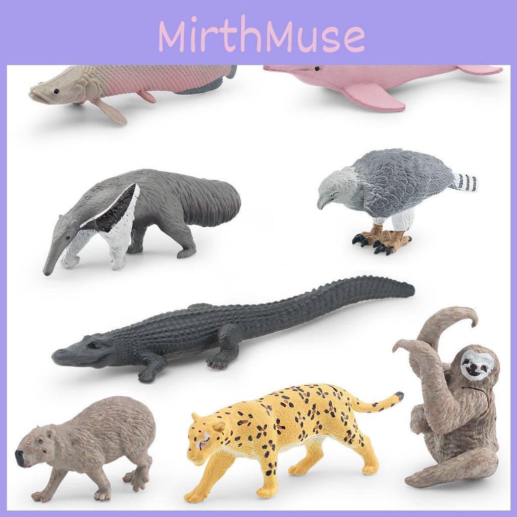 Crocodile Dolphin South American Animal Model Set Plastic Decor For Nature Enthusiasts