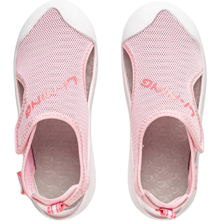 Li Ning Kids Comfortable Versatile Non-Slip Durable Low-Top Sandals Kids Sandals Pink YKKV008-2