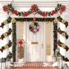 5/10pcs Gold Christmas Flower Ornaments Xmas Tree Decoration Red Gold Glitter Artificial Flowers Christmas Party Decor Wedding