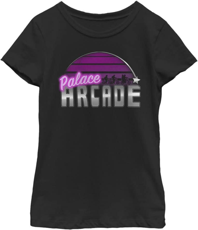 Netflix Girls  Stranger Things Retro Arcade Girls Short Sleeve Tee Shirt S