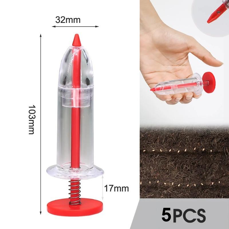 1pc/5pcs Injection Planter Seed Sowing Dispenser Manual Handheld Planter Mini Hand Spreader Garden Sowing and Fertilizing Tool