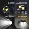 Owl Cob Headlamp Type-c Rechargeable Headlight Portable Rotating Hunting Lights Usb Magnet Led Head Flashlight Fishing Head Lamp