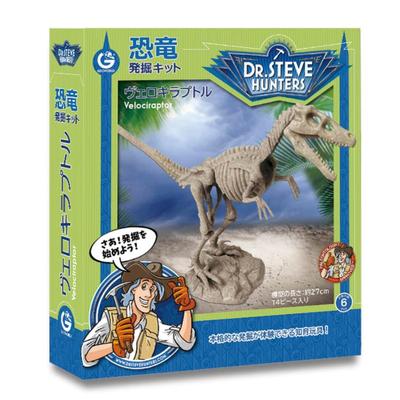 GEOWORLD Dinosaur Excavation Kit Velociraptor Japanese Package CL1664KJ Genuine Product