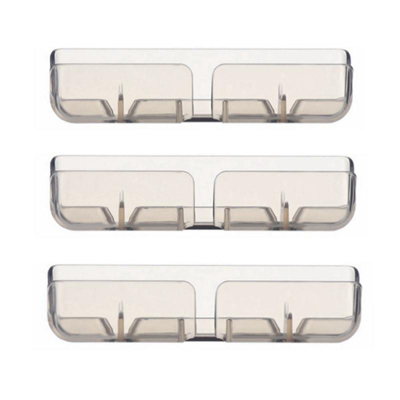 3 Pcs Practical Desktop USB Cable Fixed Organizer Clamp Buckle Line Wire Holder Cable Clip Cord Winder