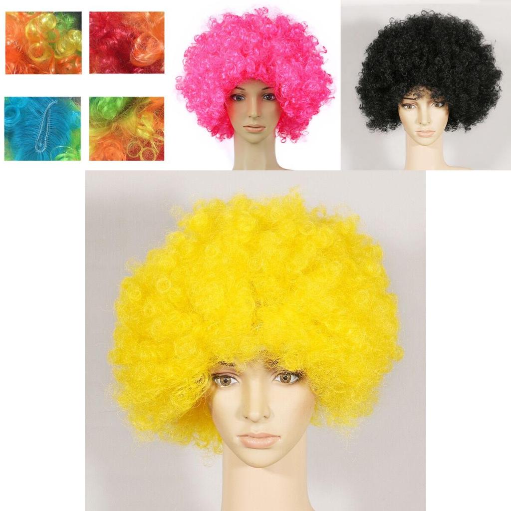 Parrucca Costume Joker con Capelli Esplosione Colorata per Bambini e Adulti Divertimento per Feste