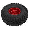4 Pcs 1.9 Inch RC Rubber Tire with Red Aluminum Alloy Wheel Hub for RC Car Spare Part Repair Accessories