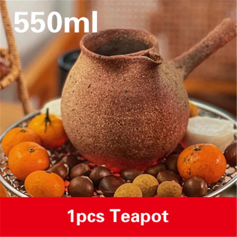 Teapot Pottery Justice Cup Handmade Clay Pot Natural Pottery Tea Pot Pottery Pot Water Jug Boil Tea In a Fire Roast Tea Pots