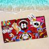 Popular Anime The Amazing Digital Circus Bath Towel Microfiber Soft Water Absorbing Breathable For Girl Kids Cartoon Beach Towel