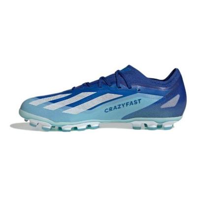 X Crazyfast.4 Round Toe Lace-Up Simple Versatile AG (Rubber Short Stud) Fabric Soccer Shoes Men Soccer Shoes Blue White IF0163