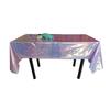 Iridescent Rainbow Plastic Tablecloth for Christmas or Birthday Parties
