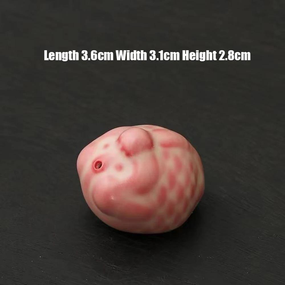 

Bubble Fish Tea Pet Ceramic Pink Tea Table Decoration Cute Simple Office Tea Table Decoration Fragrance Insert Gift for Friends