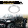 REPAIROCK Jeep 4 Stück AC-Belüftungs-Armaturenbrett Dekorationsringe für Wrangler JL JLU 2018-2020 Luft