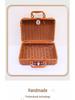 Vintage-Style Imitation Rattan Picnic Basket and Storage Box - Ideal for Photos, Bridesmaid or Groomsman Gifts