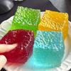 Transparent Jelly Cube Toy Soft Glitter Stress Ball Decompression Squeeze Toy Anti-Stress Sensory Toy Gift