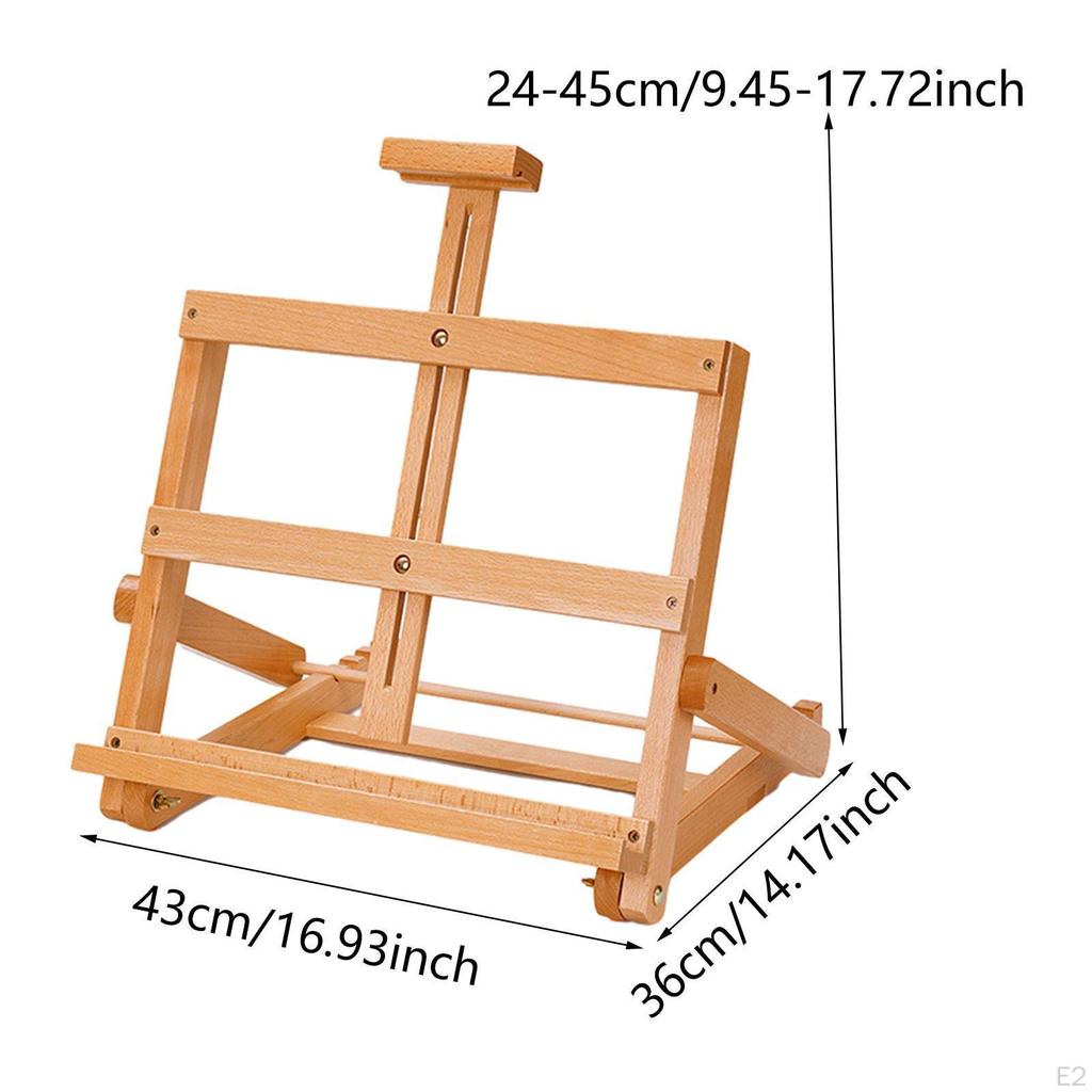 Tabletop Easel Stand Drawing Board Book Holder Folding Desktop Wooden Easels for Children