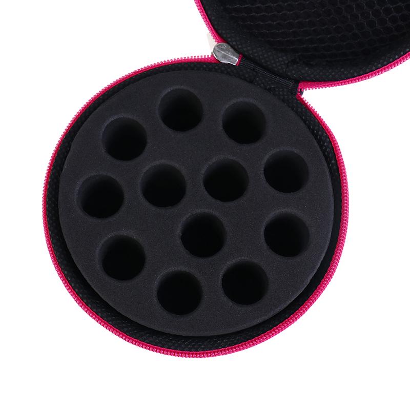 12 Bottles Round Essential Oil Storage Bag Essential Oil Organizer Case 1ml 2ml